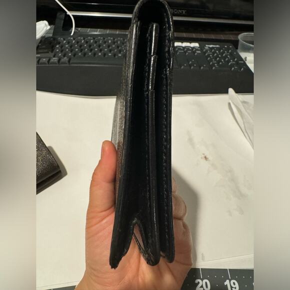 Vintage Celine Macadam Brown Coated Canvas Long Wallet 7x3 Designer‎ Classic - Picture 8 of 9